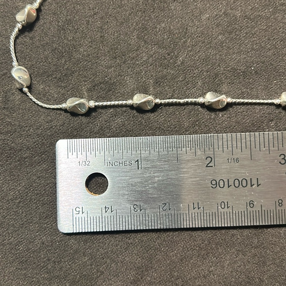 Elegant Silver Beaded Necklace